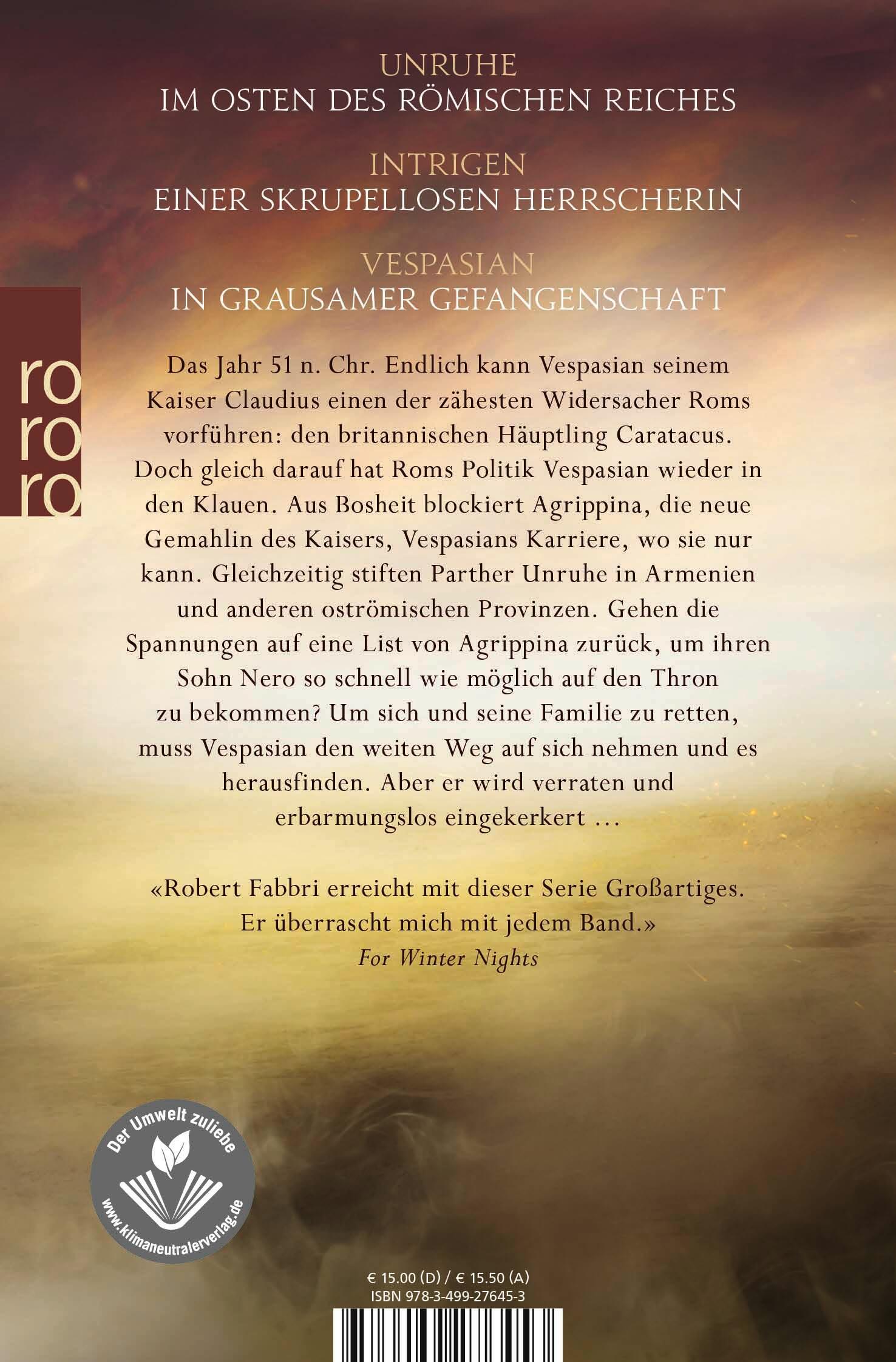 Rückseitencover Vespasian: Roms verlorener Sohn