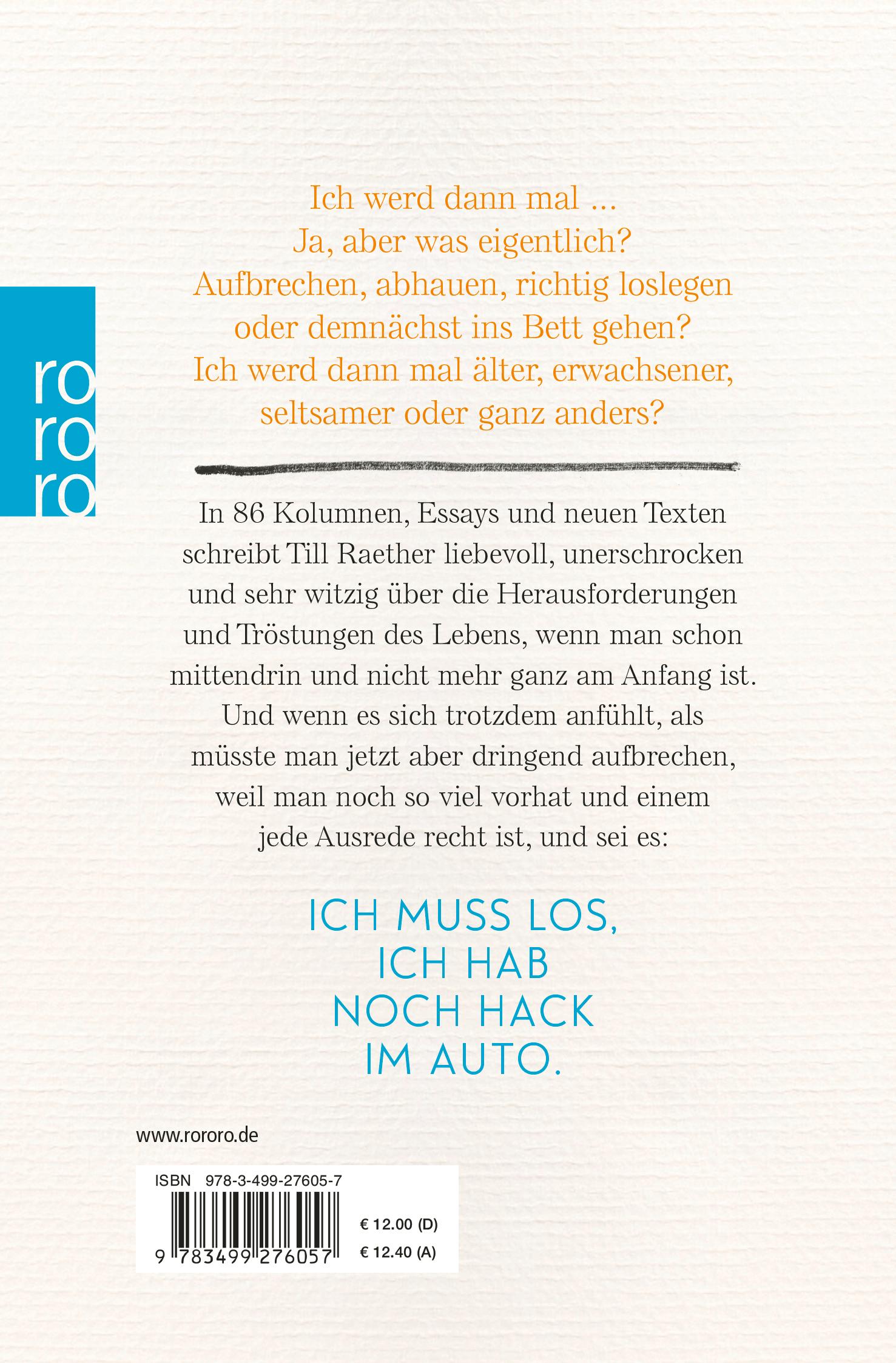 Rückseitencover Ich werd dann mal ...