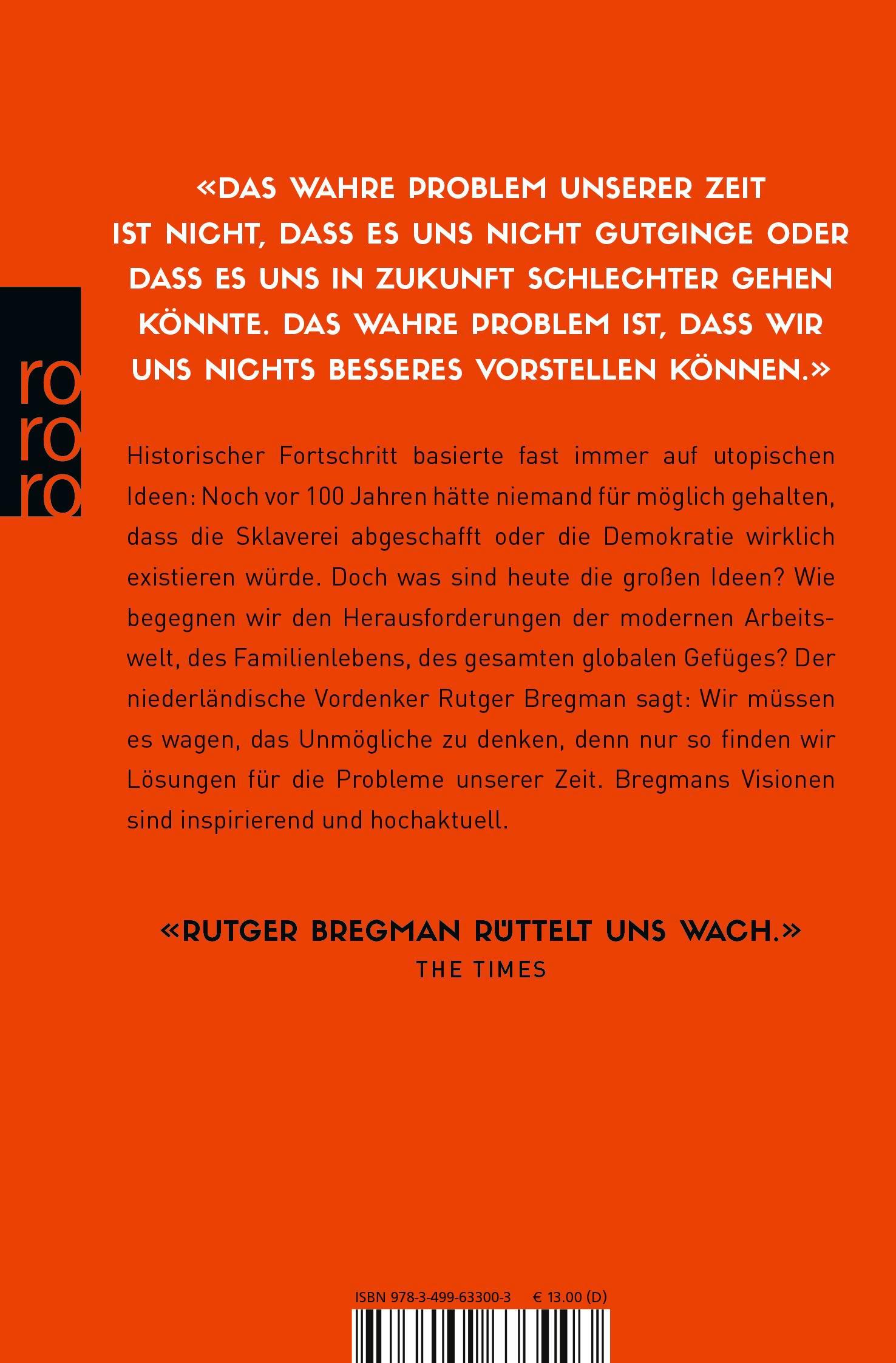 Rückseitencover Utopien für Realisten
