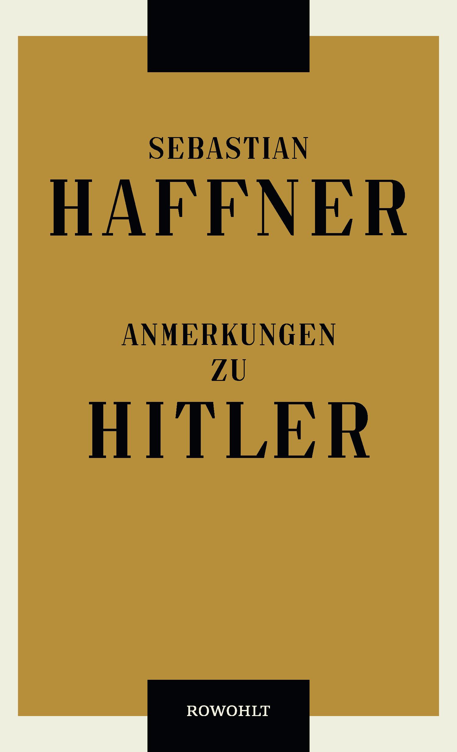 Vorderes Coverbild Anmerkungen zu Hitler
