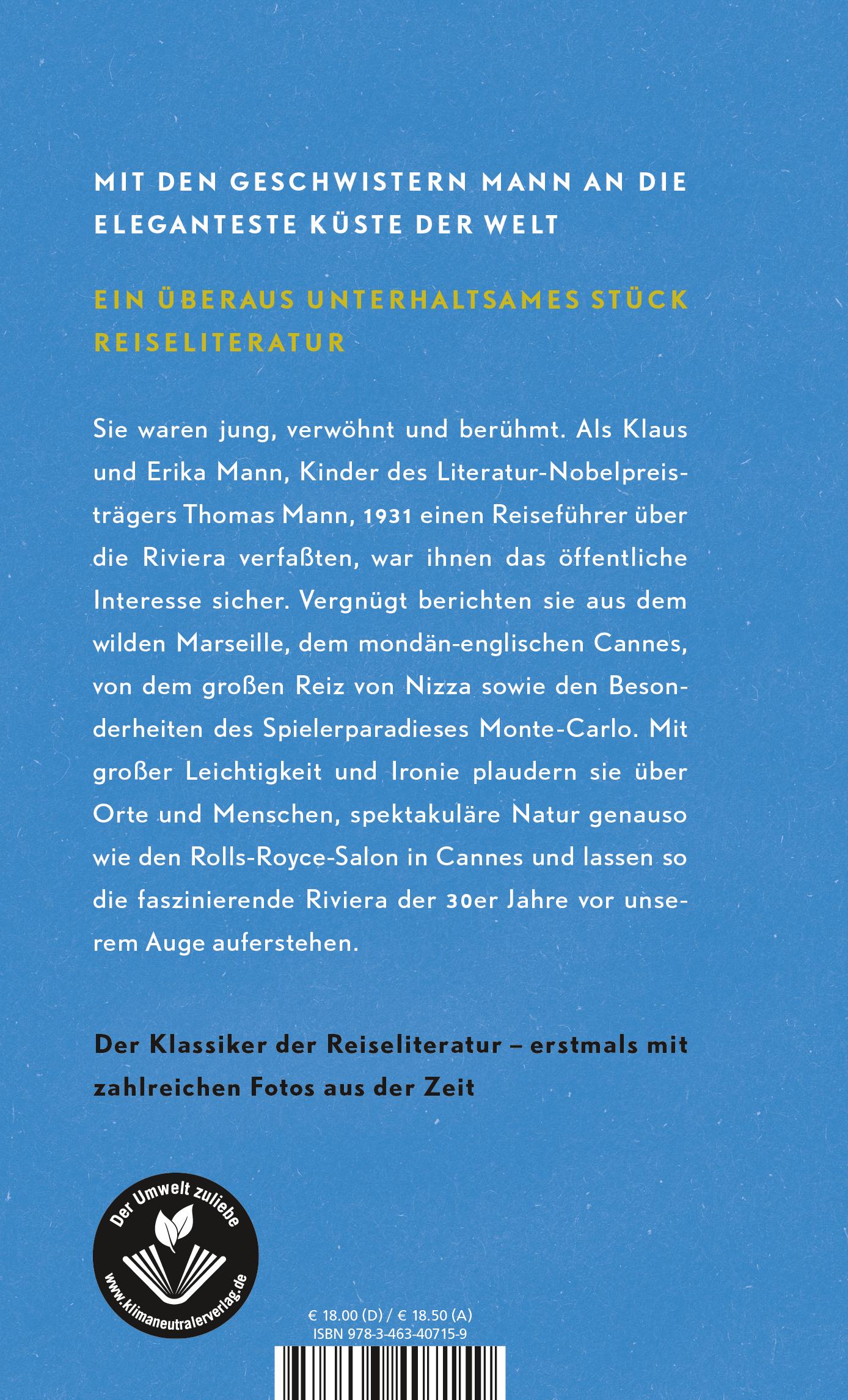 Rückseitencover Das Buch von der Riviera