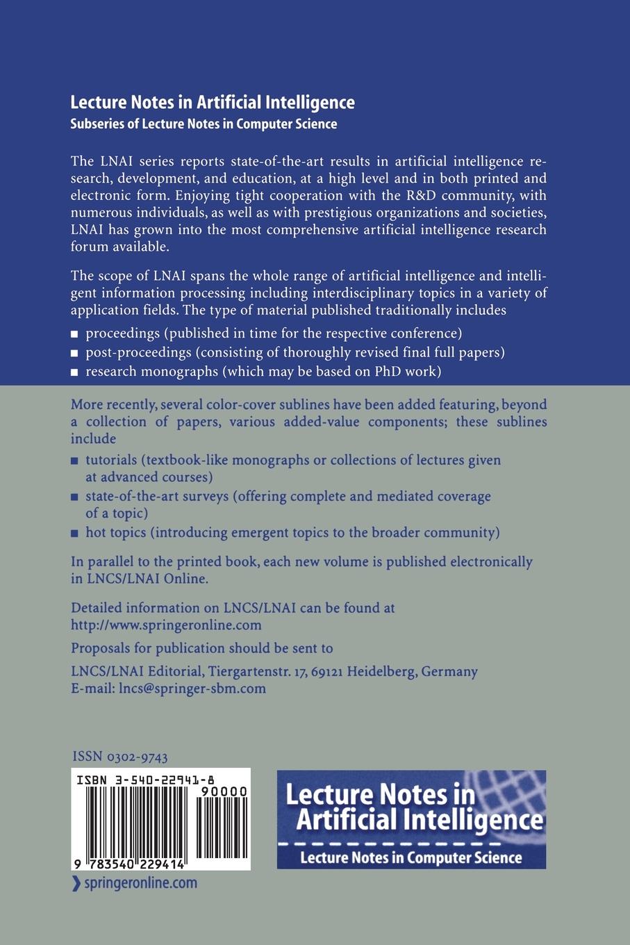 Rückseitencover Inductive Logic Programming