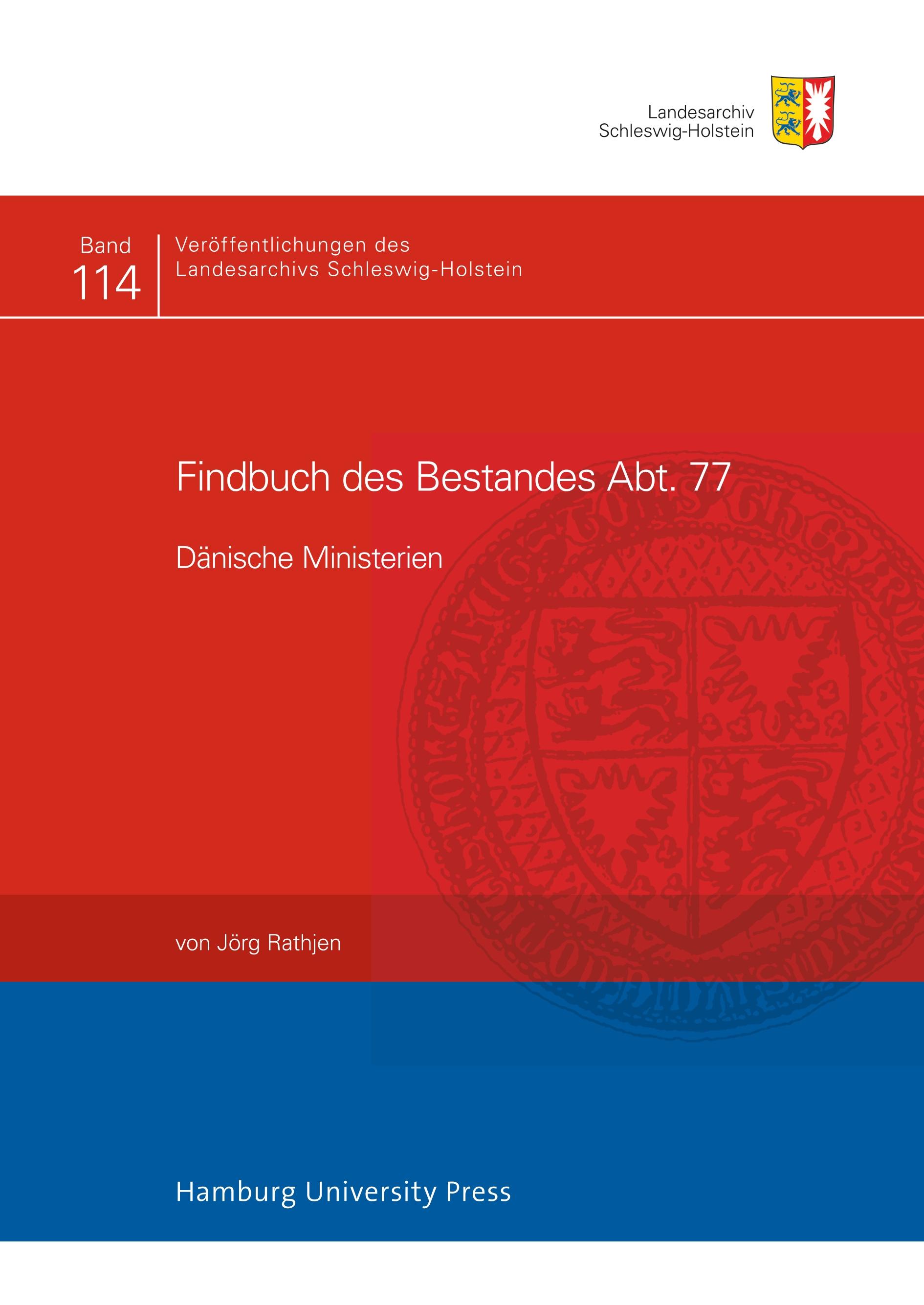 Vorderes Coverbild Findbuch des Bestandes Abt. 77