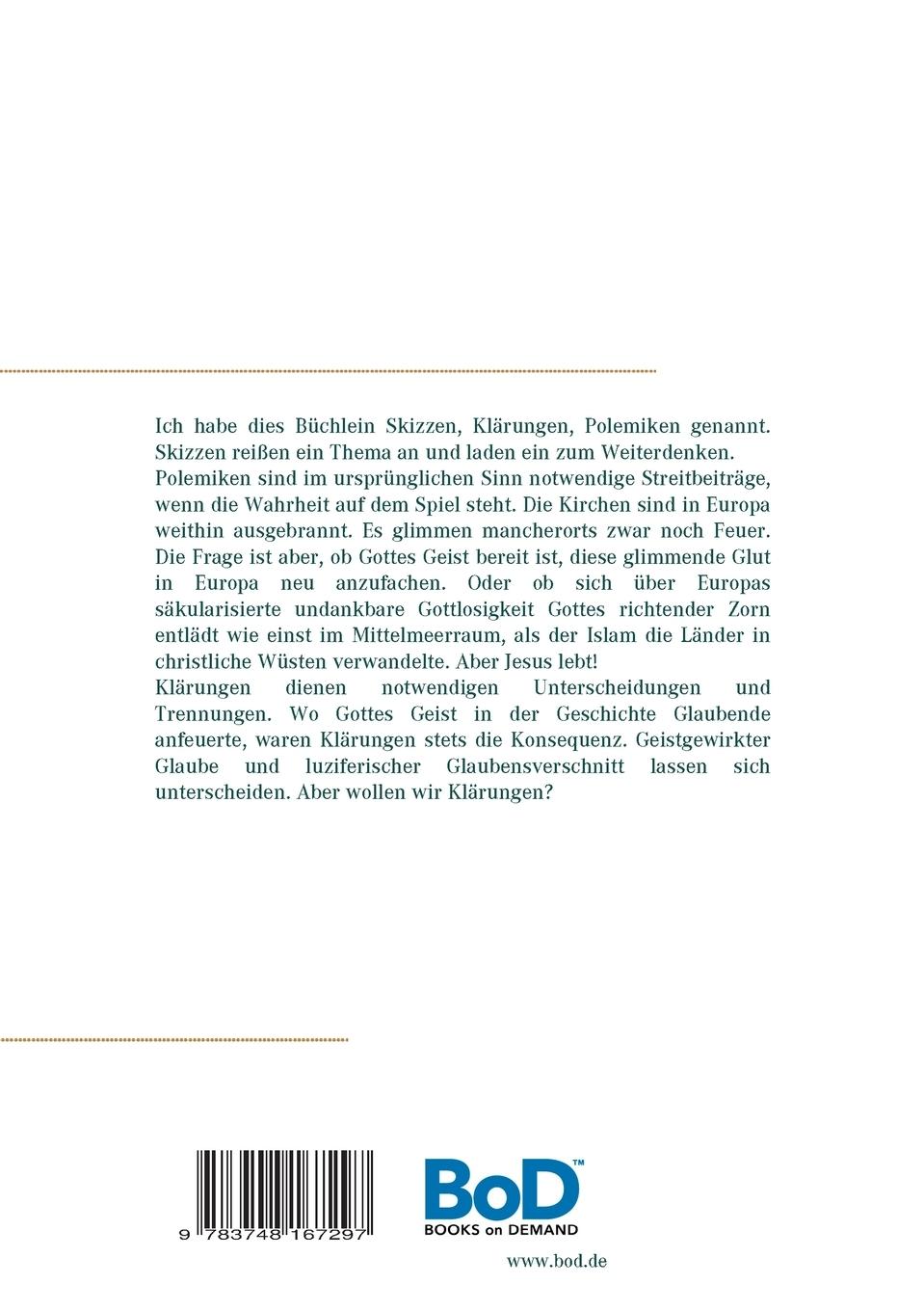 Rückseitencover Verdunsteter Glaube  Ausgebrannte Kirche  Aber Jesus lebt