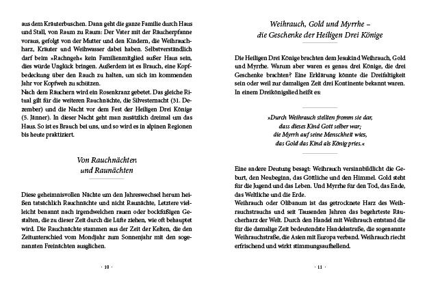 Beispielinhalt (Bild) Das kleine Buch: Räuchern mit Kräutern und Harzen