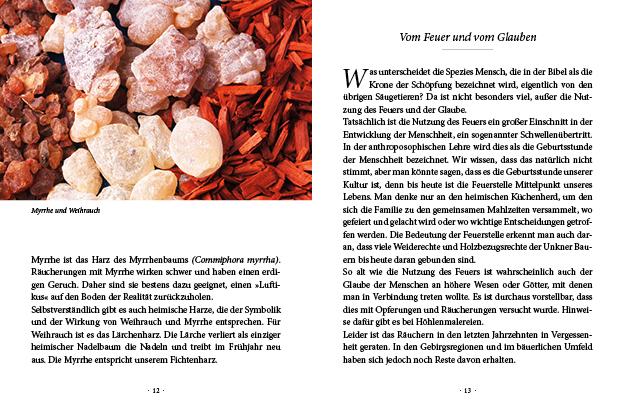 Beispielinhalt (Bild) Das kleine Buch: Räuchern mit Kräutern und Harzen