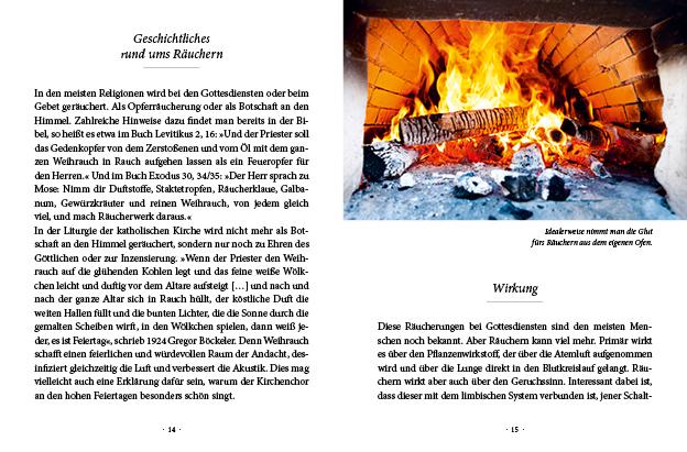 Beispielinhalt (Bild) Das kleine Buch: Räuchern mit Kräutern und Harzen