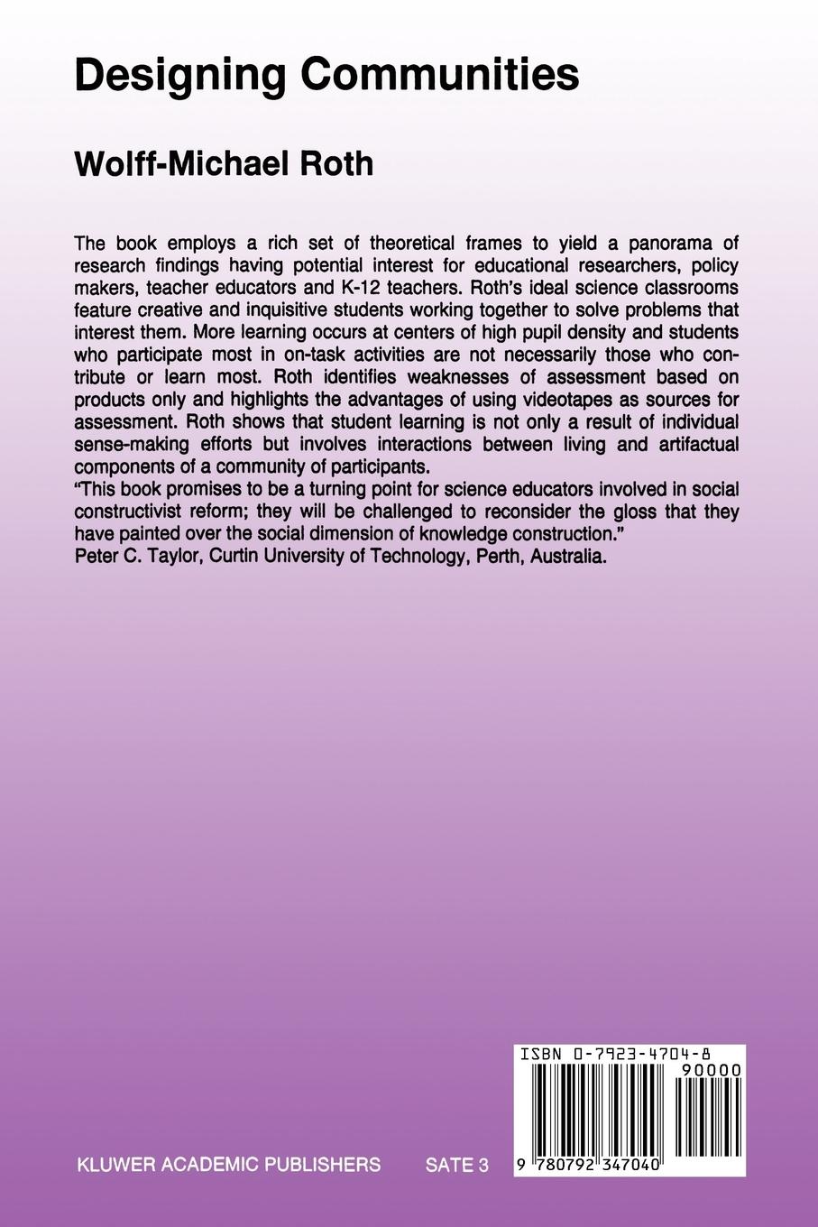 Rückseitencover Designing Communities