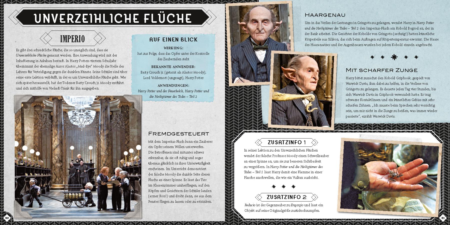 Beispielinhalt (Bild) Harry Potter: Die Zaubersprüche - Das Handbuch zu den Filmen
