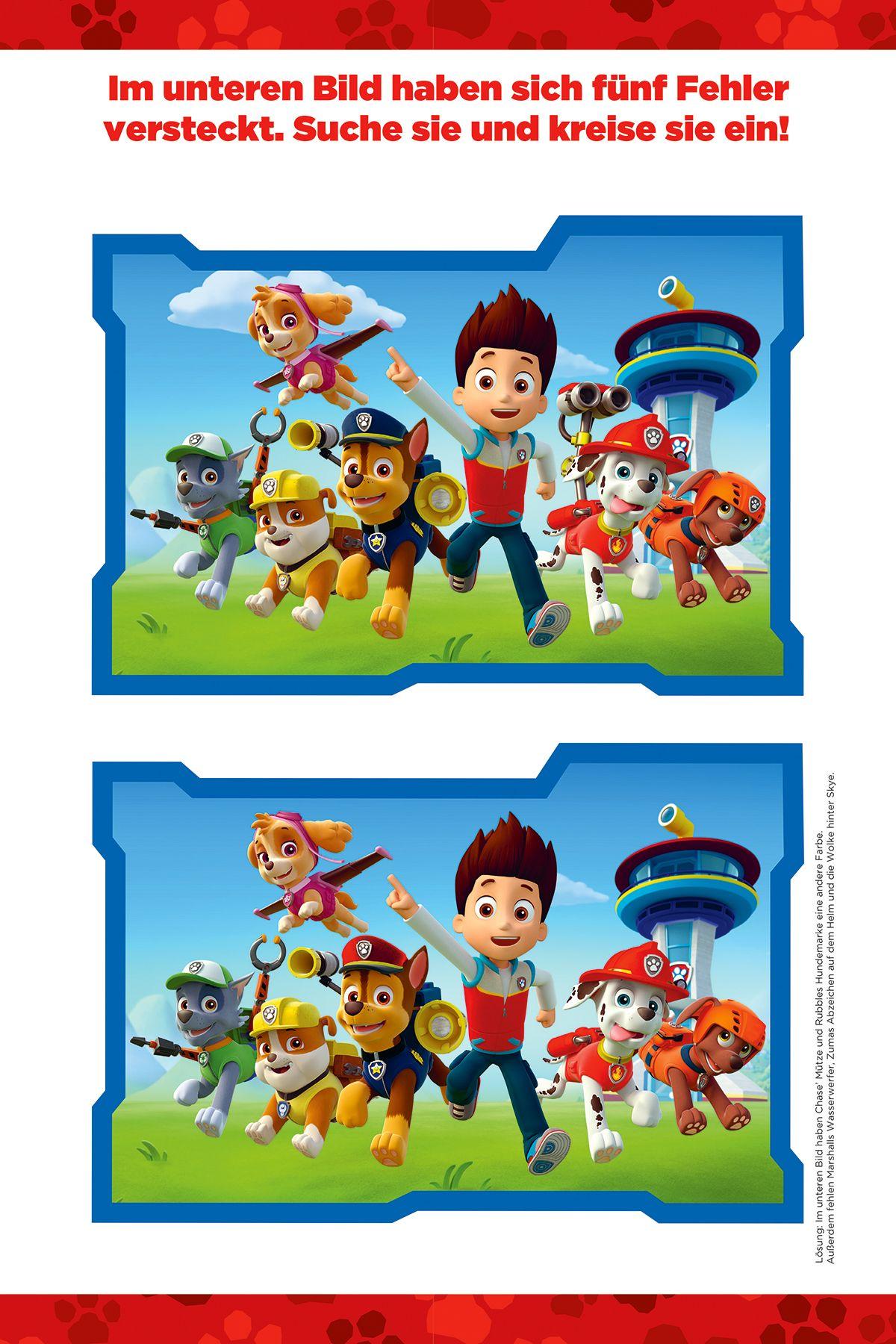 Beispielinhalt (Bild) PAW Patrol: Mein kunterbunter Vorschulblock