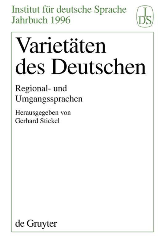 Vorderes Coverbild Varietäten des Deutschen
