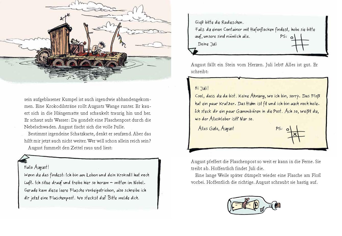 Beispielinhalt (Bild) Juli und August - Krokodil über Bord