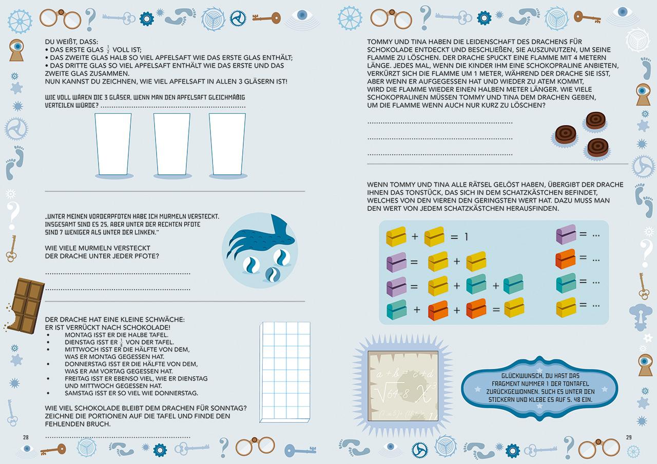 Beispielinhalt (Bild) Piraten ahoi! Die verwegenen Abenteuer von Dezimalen, Brüchen und Prozenten