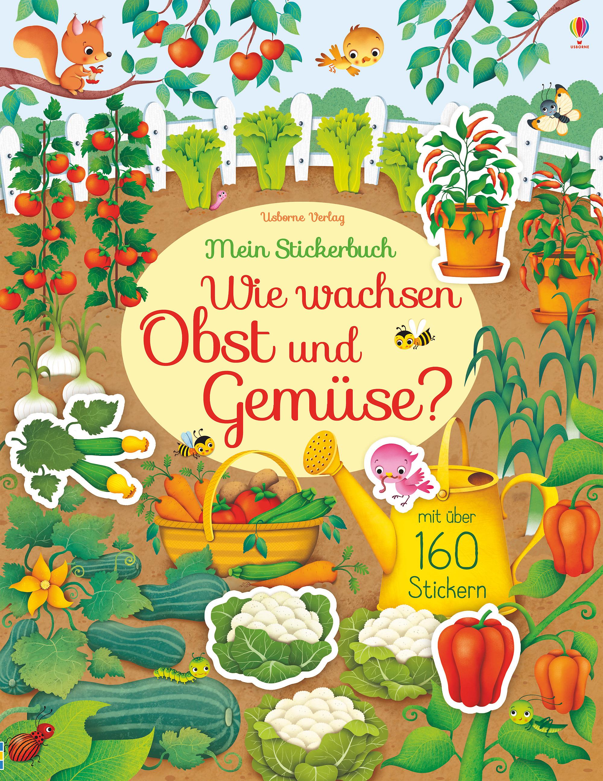 Vorderes Coverbild Mein Stickerbuch: Wie wachsen Obst und Gemüse?