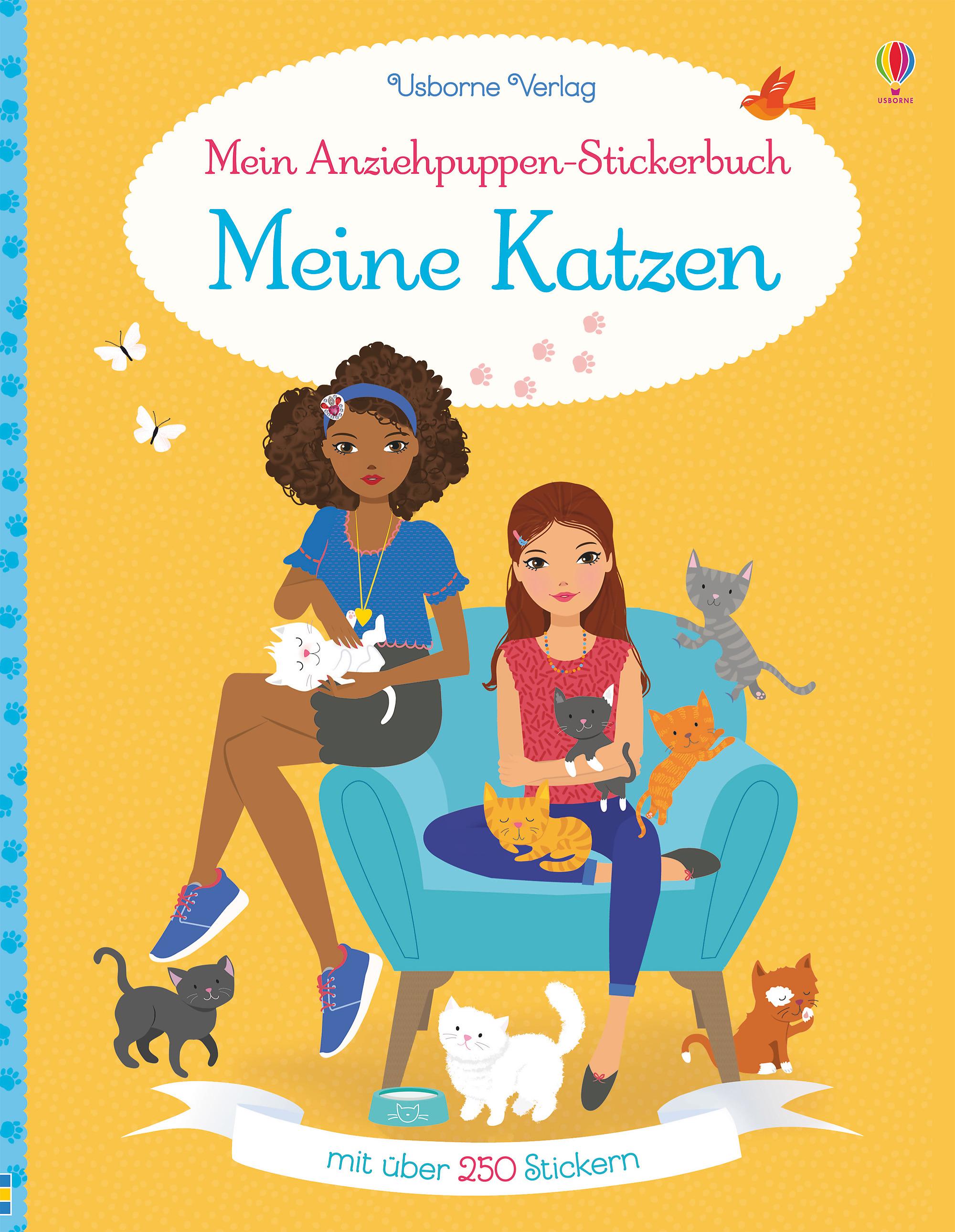 Vorderes Coverbild Mein Anziehpuppen-Stickerbuch: Meine Katzen