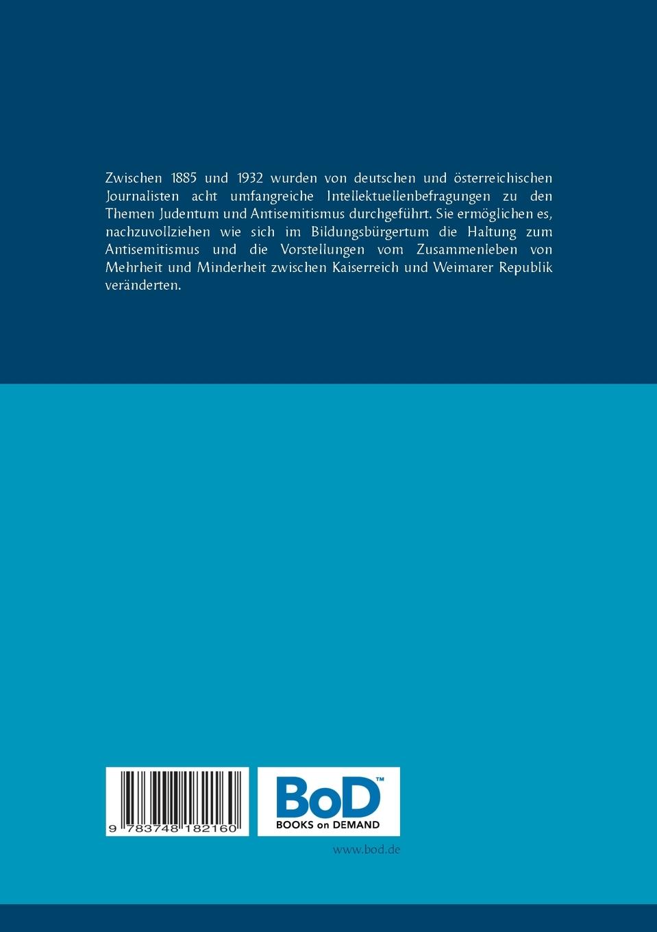 Rückseitencover "Was halten Sie von den Juden?"