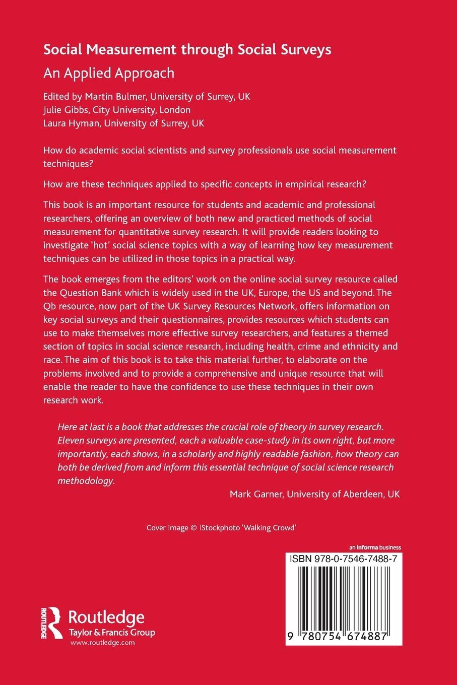 Rückseitencover Social Measurement through Social Surveys