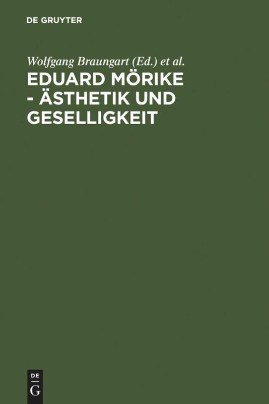 Vorderes Coverbild Eduard Mörike - Ästhetik und Geselligkeit