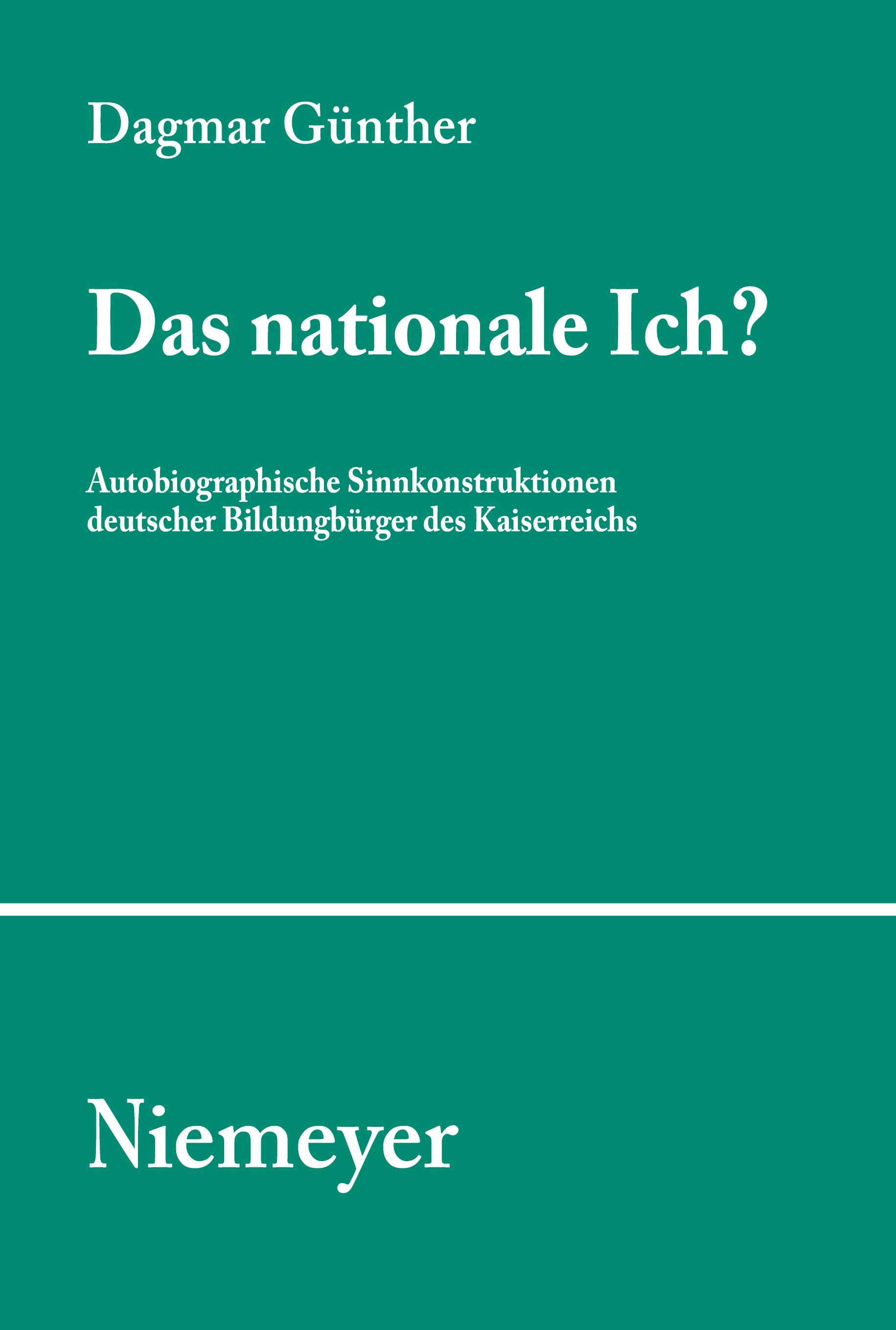 Vorderes Coverbild Das nationale Ich?