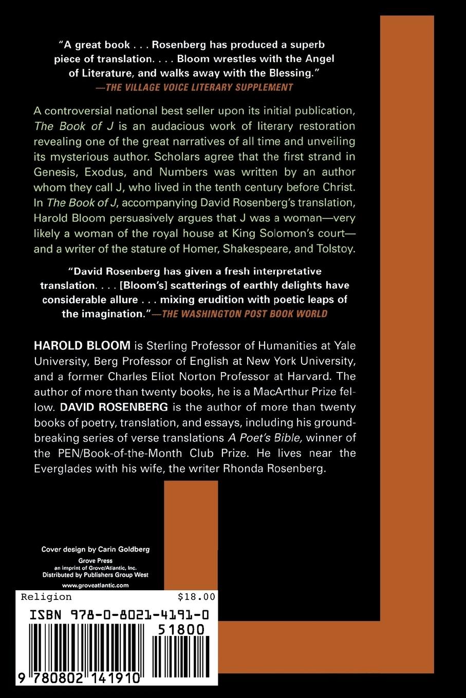 Rückseitencover The Book of J