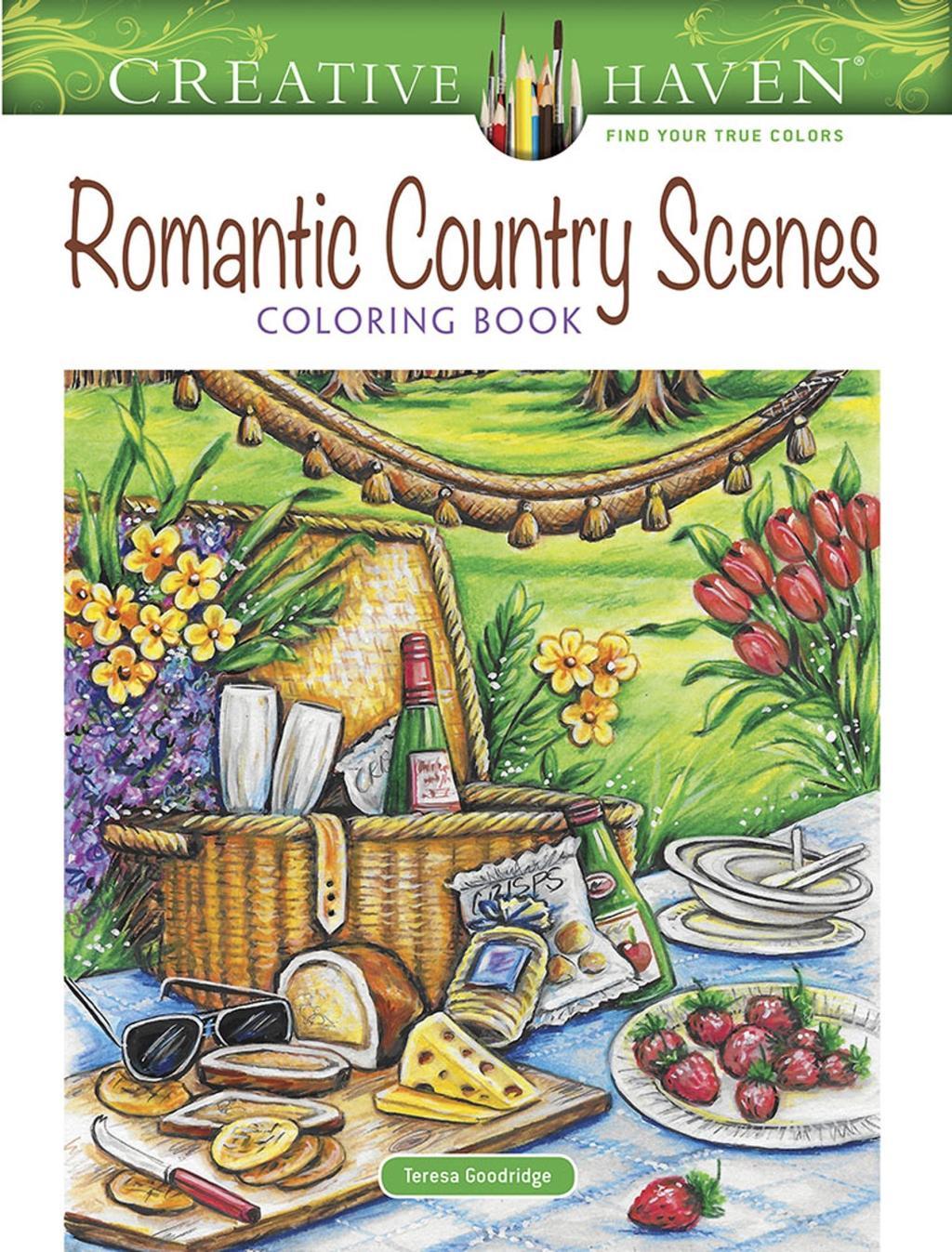 Vorderes Coverbild Creative Haven Romantic Country Scenes Coloring Book
