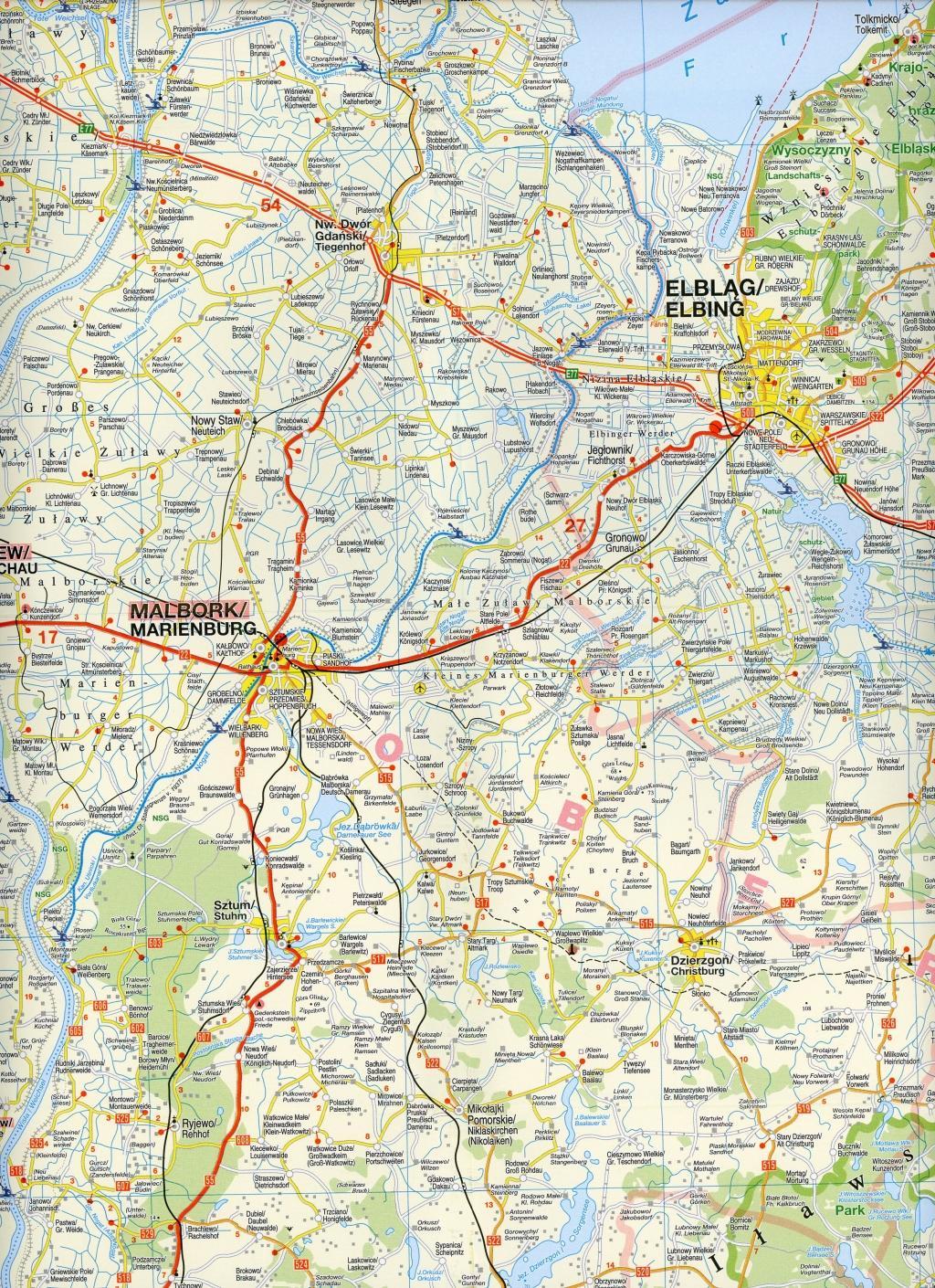 Beispielinhalt (Bild) Höfer Polen PL011. West-Ost-Preussen 1 : 200 000