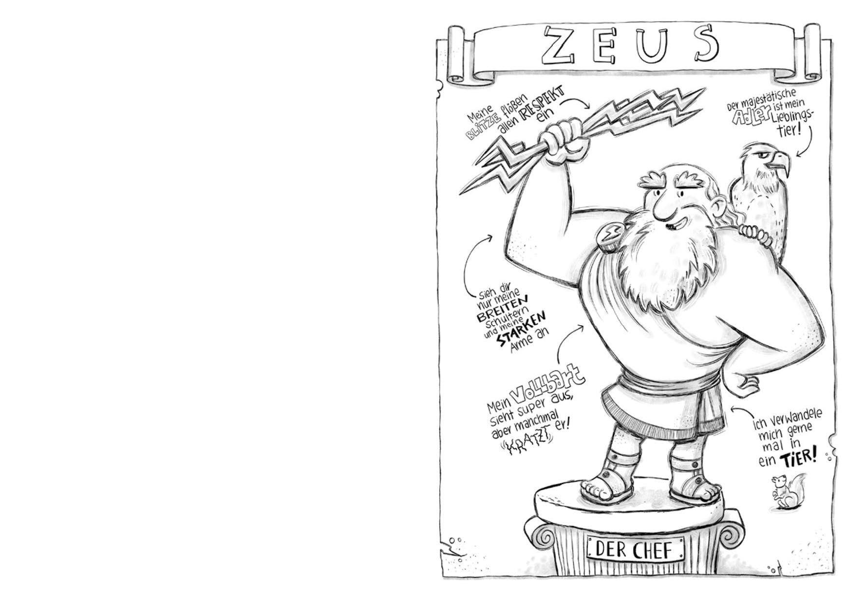 Beispielinhalt (Bild) Ich, Zeus, und die Bande vom Olymp , Götter und Helden erzählen griechische Sagen