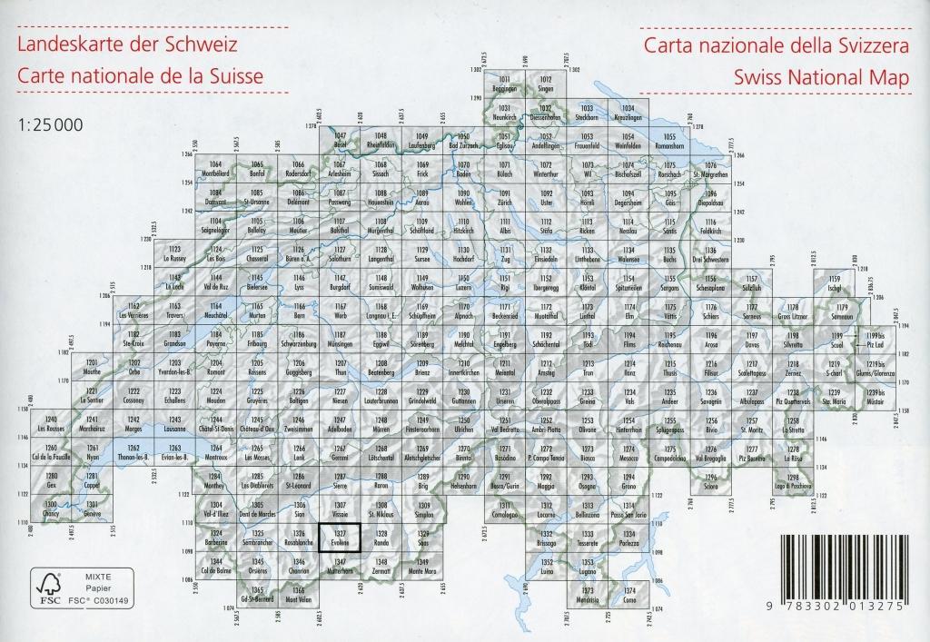 Beispielinhalt (Bild) Swisstopo 1 : 25 000 Evolène