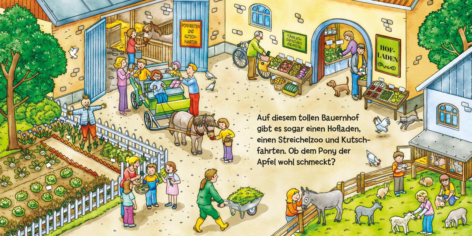 Beispielinhalt (Bild) Buggy-Bücher: Mein Buggy-Wimmelbuch: Bauernhof