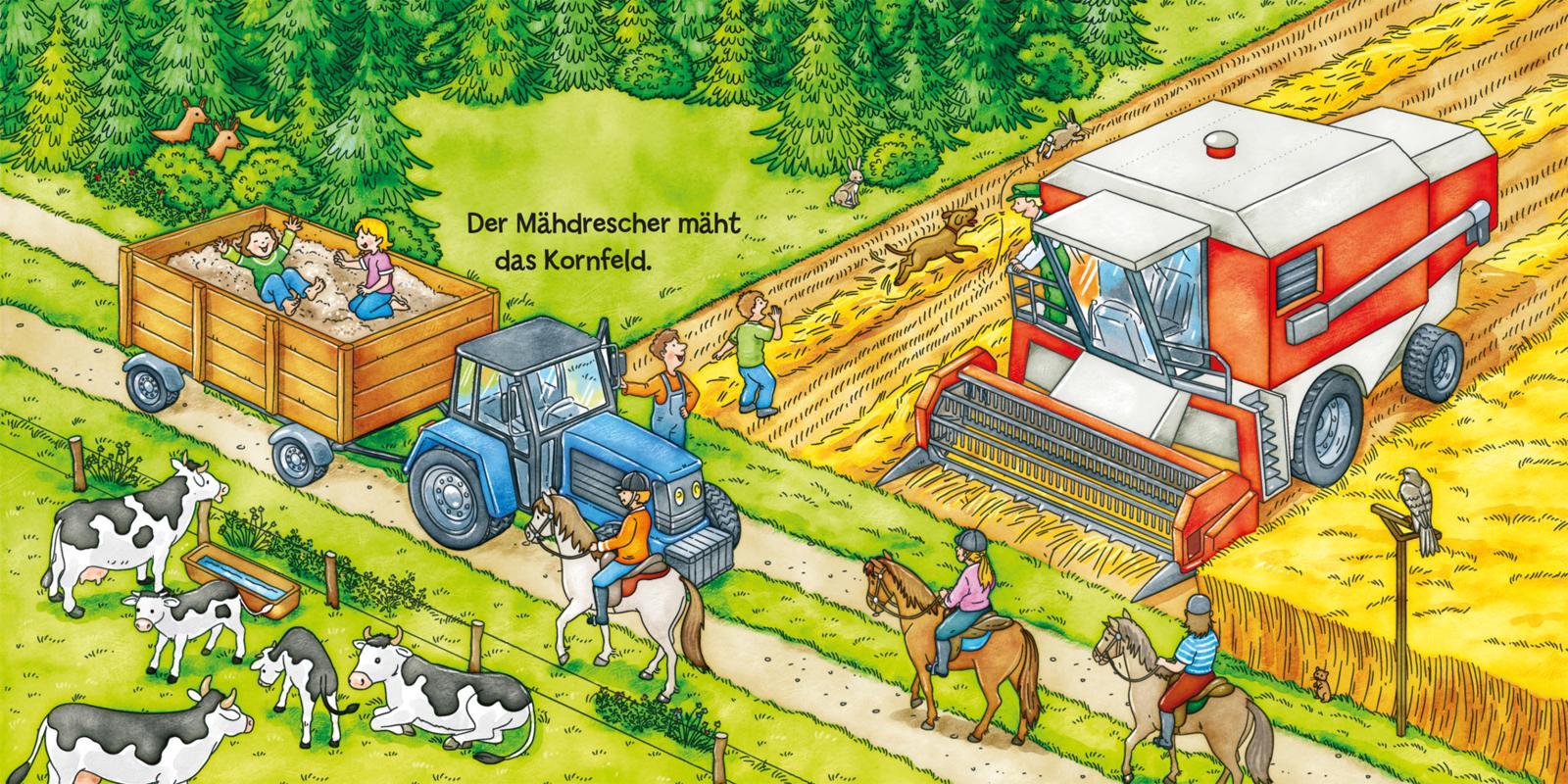 Beispielinhalt (Bild) Buggy-Bücher: Mein Buggy-Wimmelbuch: Bauernhof