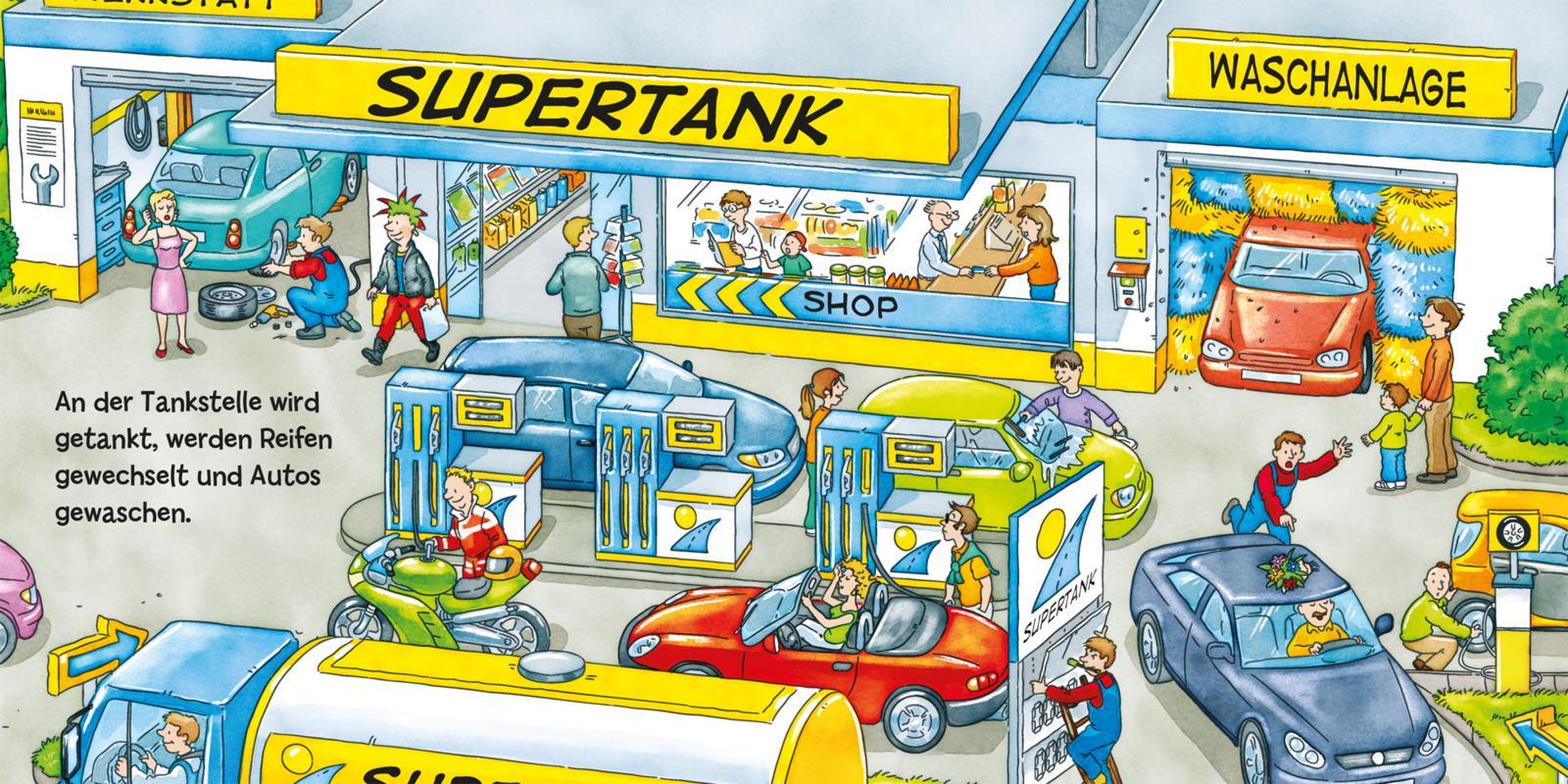 Beispielinhalt (Bild) Buggy-Bücher: Mein Buggy-Wimmelbuch: Fahrzeuge