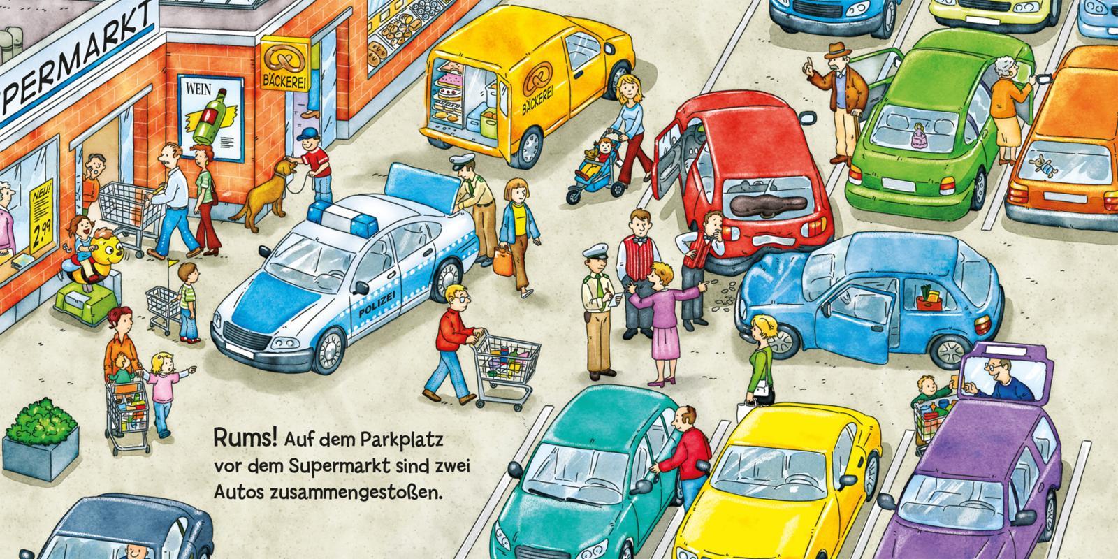 Beispielinhalt (Bild) Buggy-Bücher: Mein Buggy-Wimmelbuch: Fahrzeuge