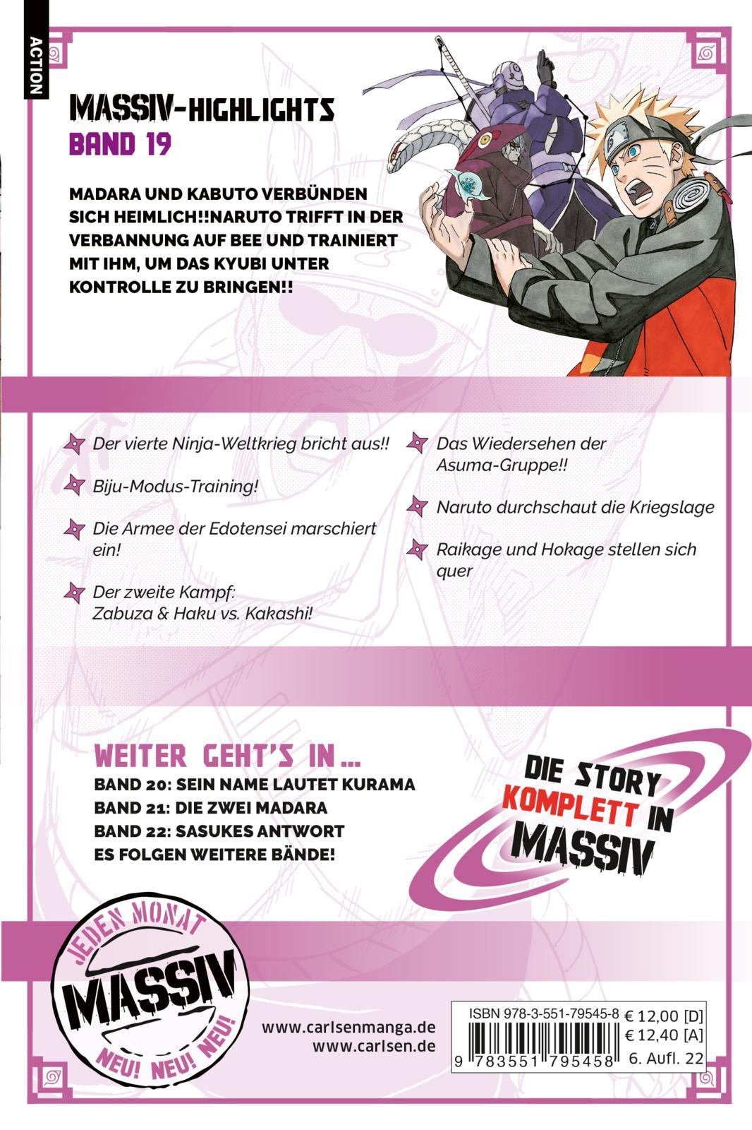 Rückseitencover NARUTO Massiv 19