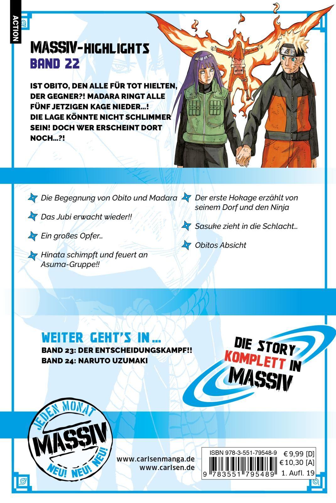 Rückseitencover NARUTO Massiv 22