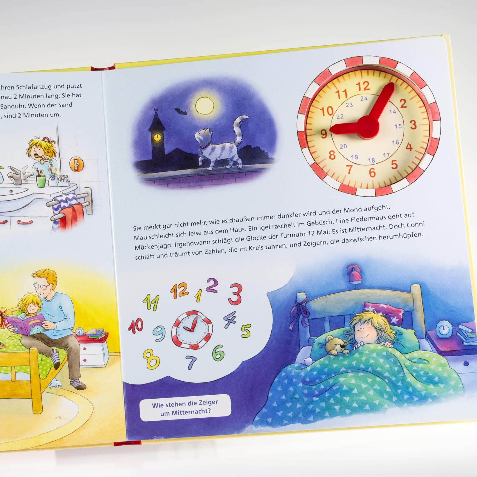 Beispielinhalt (Bild) Conni-Bilderbücher: Conni lernt die Uhrzeit