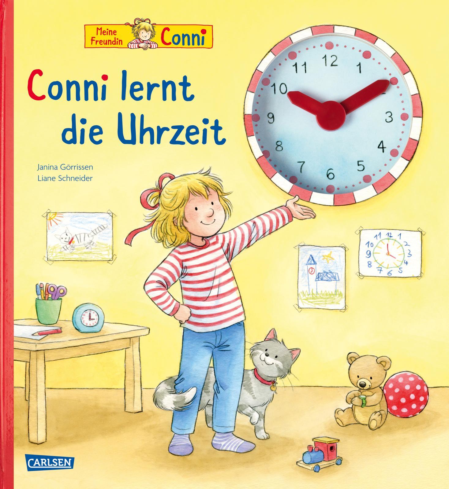 Vorderes Coverbild Conni-Bilderbücher: Conni lernt die Uhrzeit