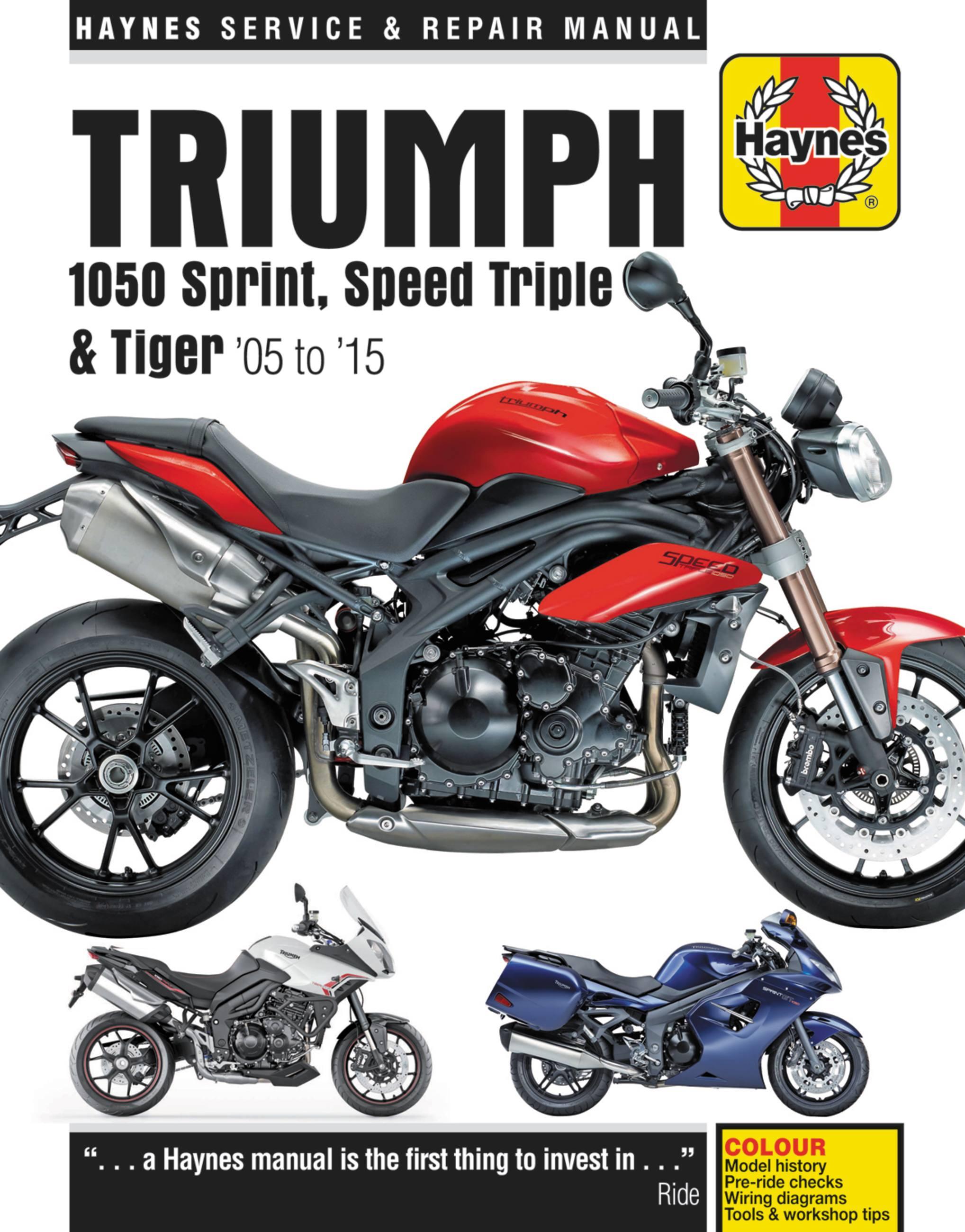 Vorderes Coverbild Triumph 1050 Sprint, Speed Triple & Tiger (05 - 15)