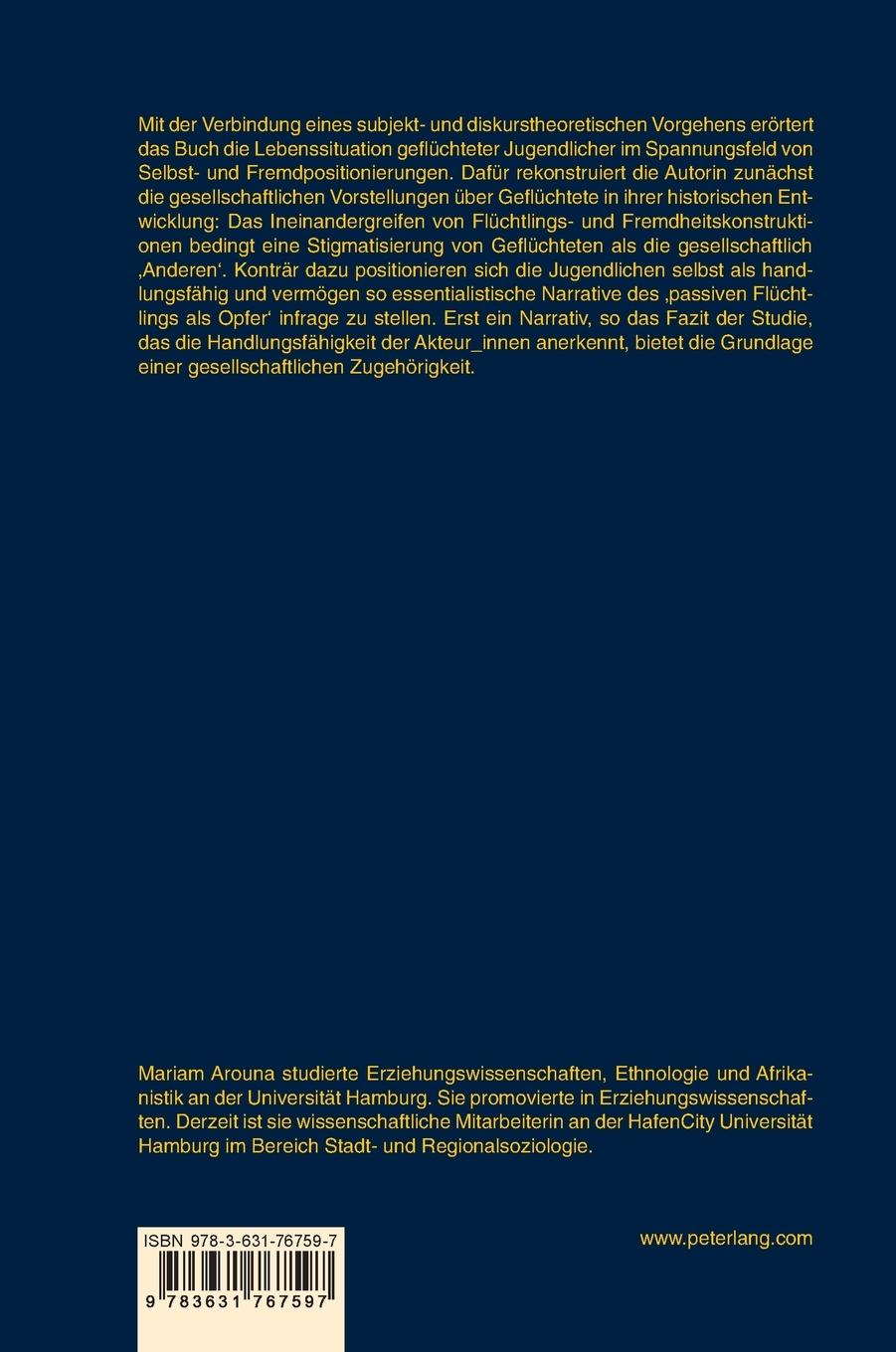 Rückseitencover Positionierungen im Fluchtkontext