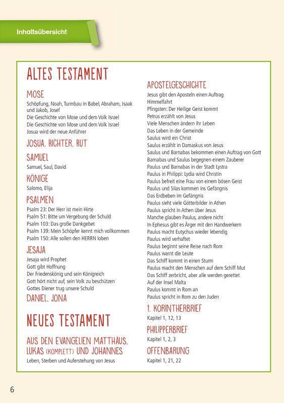 Beispielinhalt (Bild) Die Bibel - Übersetzung für Kinder, Einsteigerbibel