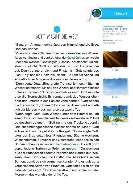 Beispielinhalt (Bild) Die Bibel - Übersetzung für Kinder, Einsteigerbibel