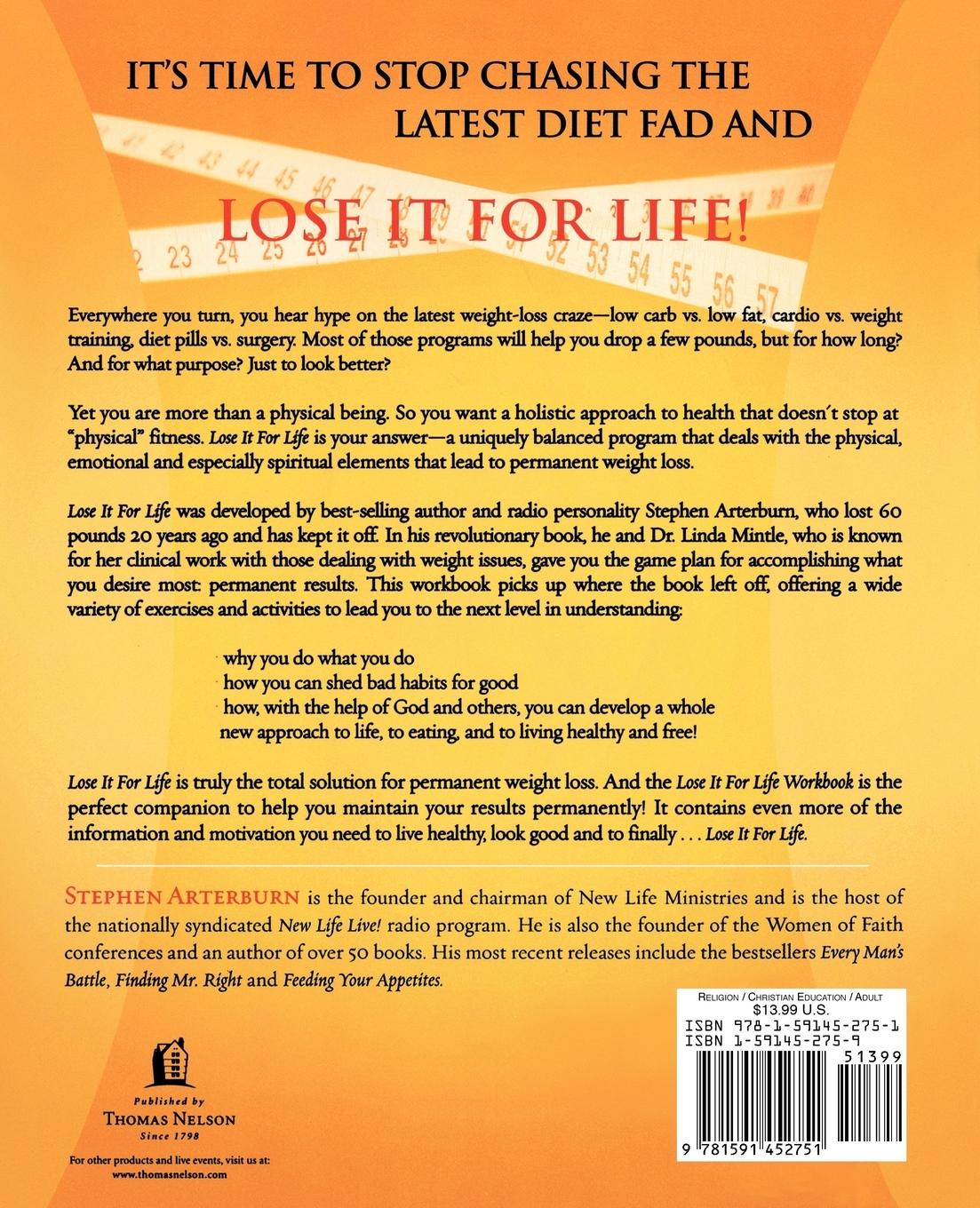 Rückseitencover A Lose It for Life Workbook