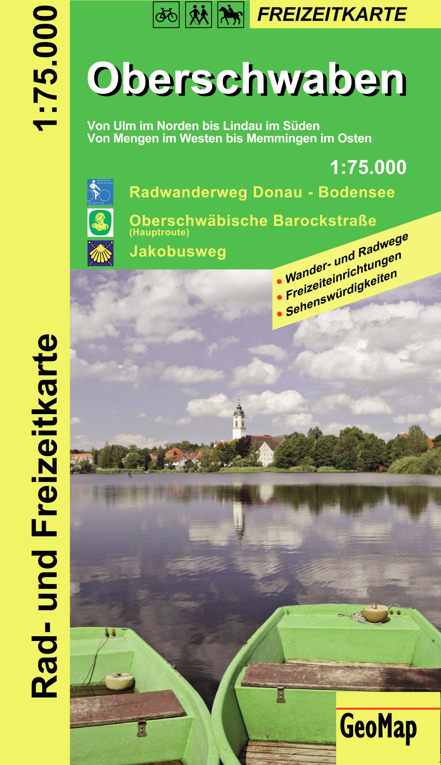 Vorderes Coverbild Oberschwaben - Wanderkarte 1:75 000