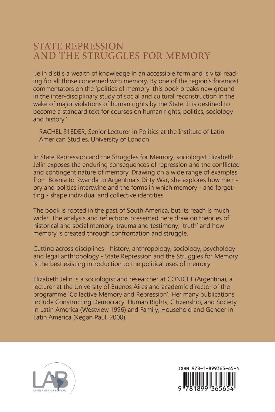 Rückseitencover State Repression and the Struggles for Memory