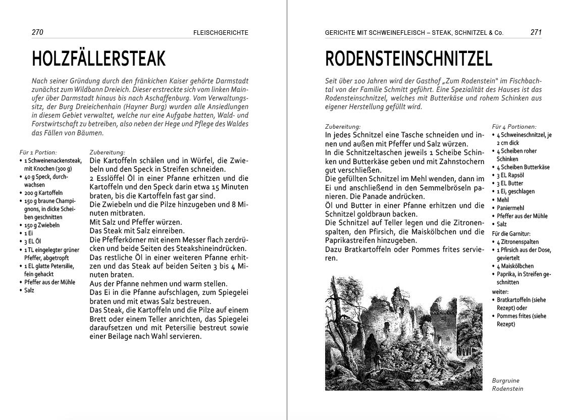 Beispielinhalt (Bild) Darmstädter Kochbuch