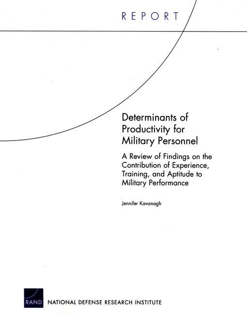 Vorderes Coverbild Determinants of Productivity for Military Personnel