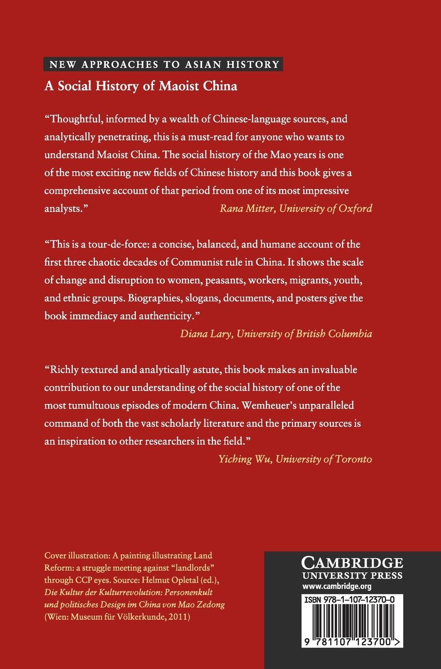 Rückseitencover A Social History of Maoist China