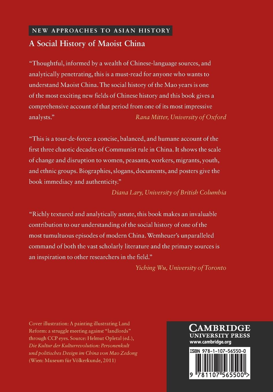 Rückseitencover A Social History of Maoist China