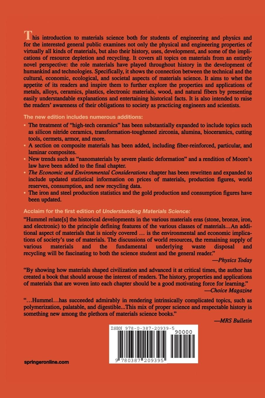 Rückseitencover Understanding Materials Science