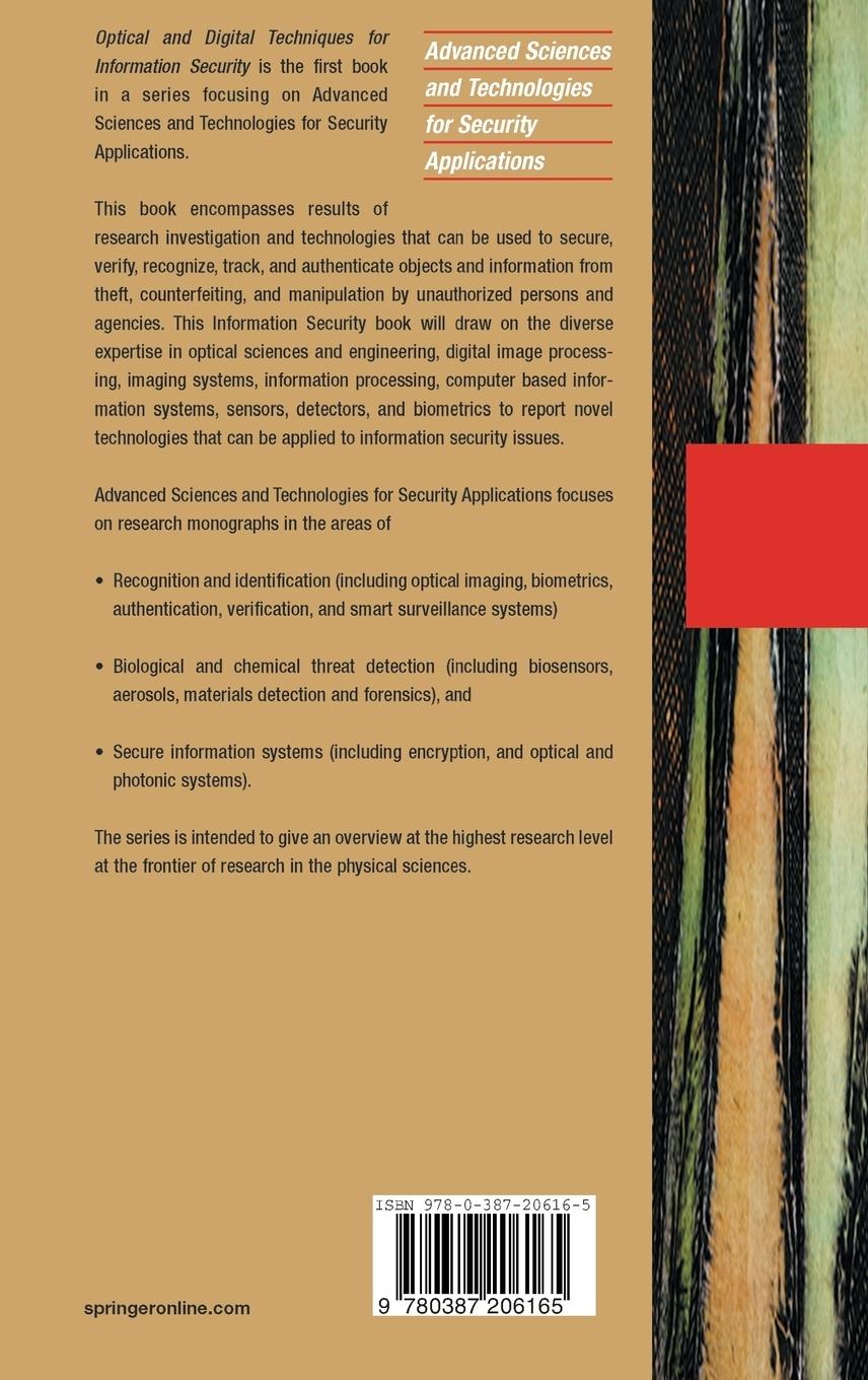 Rückseitencover Optical and Digital Techniques for Information Security