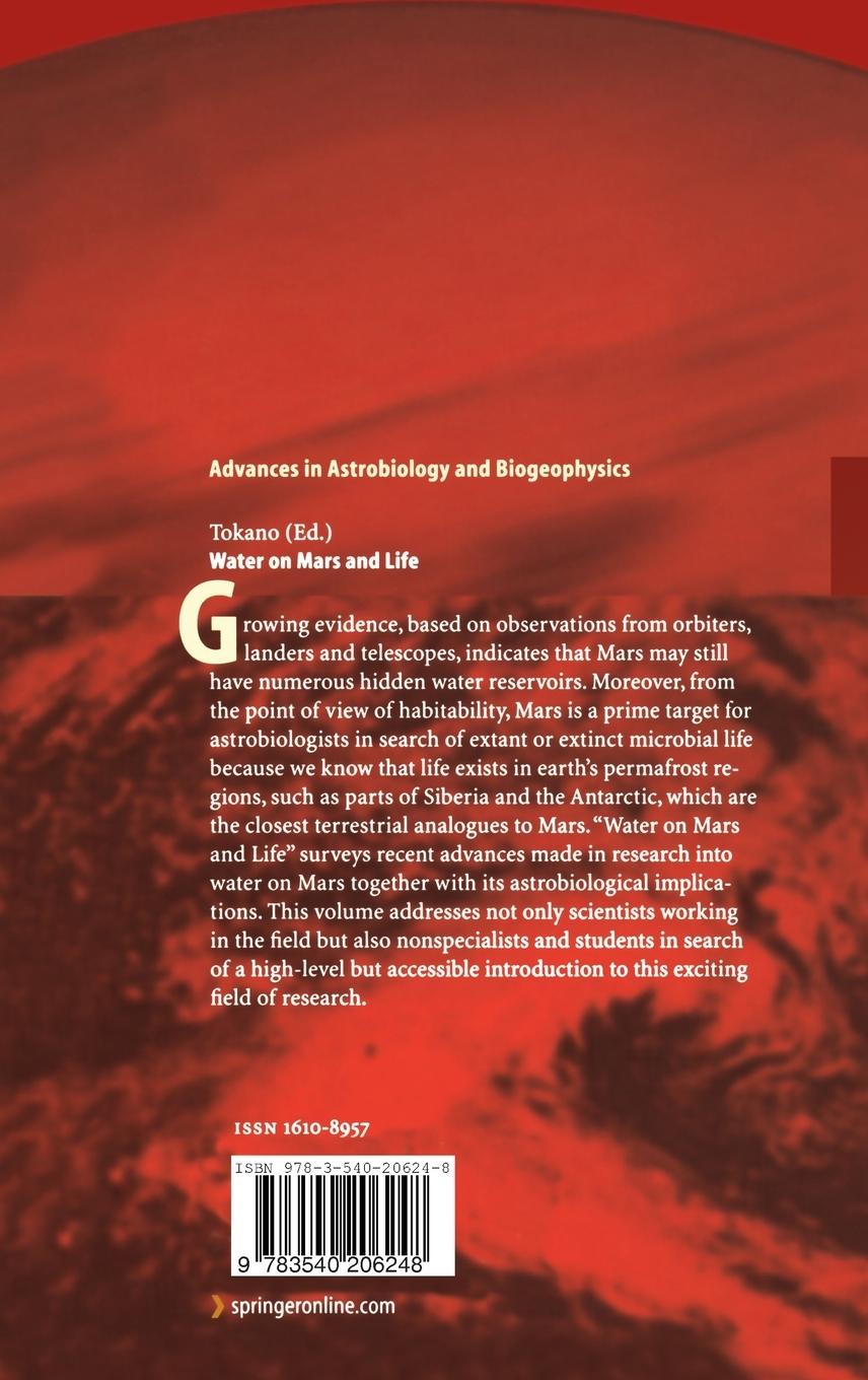 Rückseitencover Water on Mars and Life